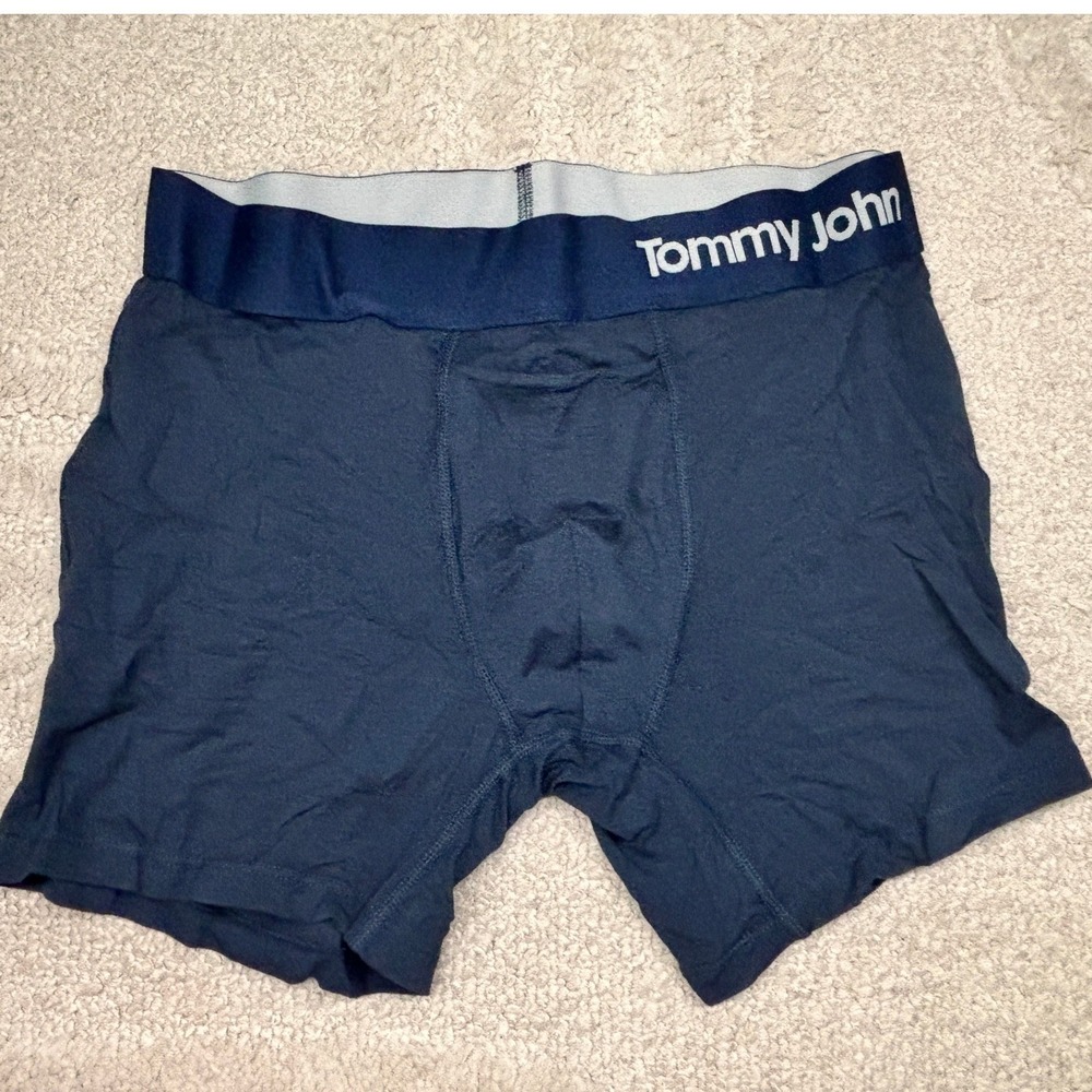 Tommy John Boxer Brief Men Small Black Navy Cool Cotton 2 Pack 6" Inseam NIB - Picture 5 of 6